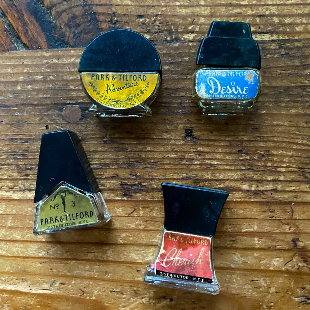 Antique Collectable Park and Tilford Perfume Bottles. Adventure, Desire, Cherish